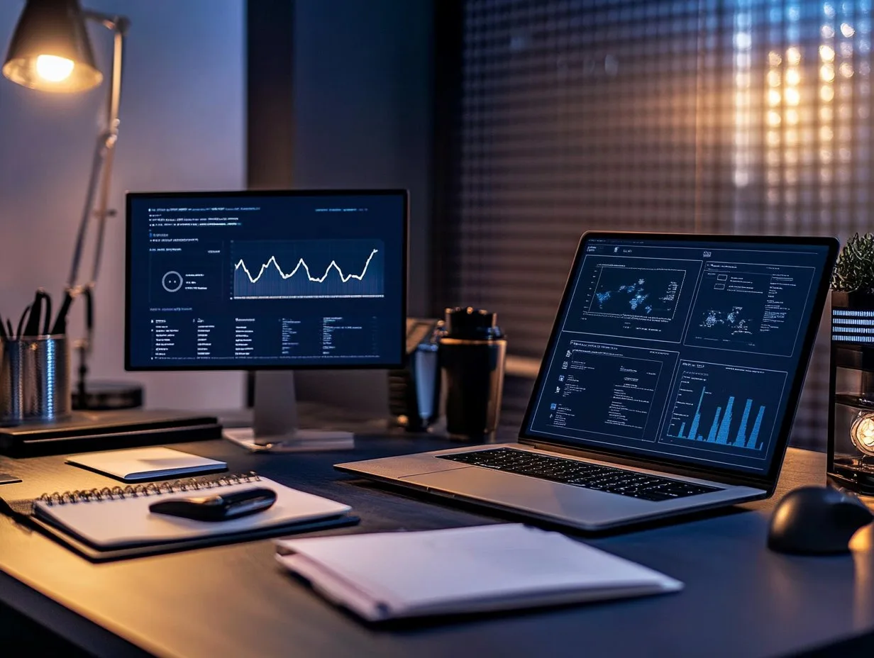 Professional cybersecurity advisory workspace